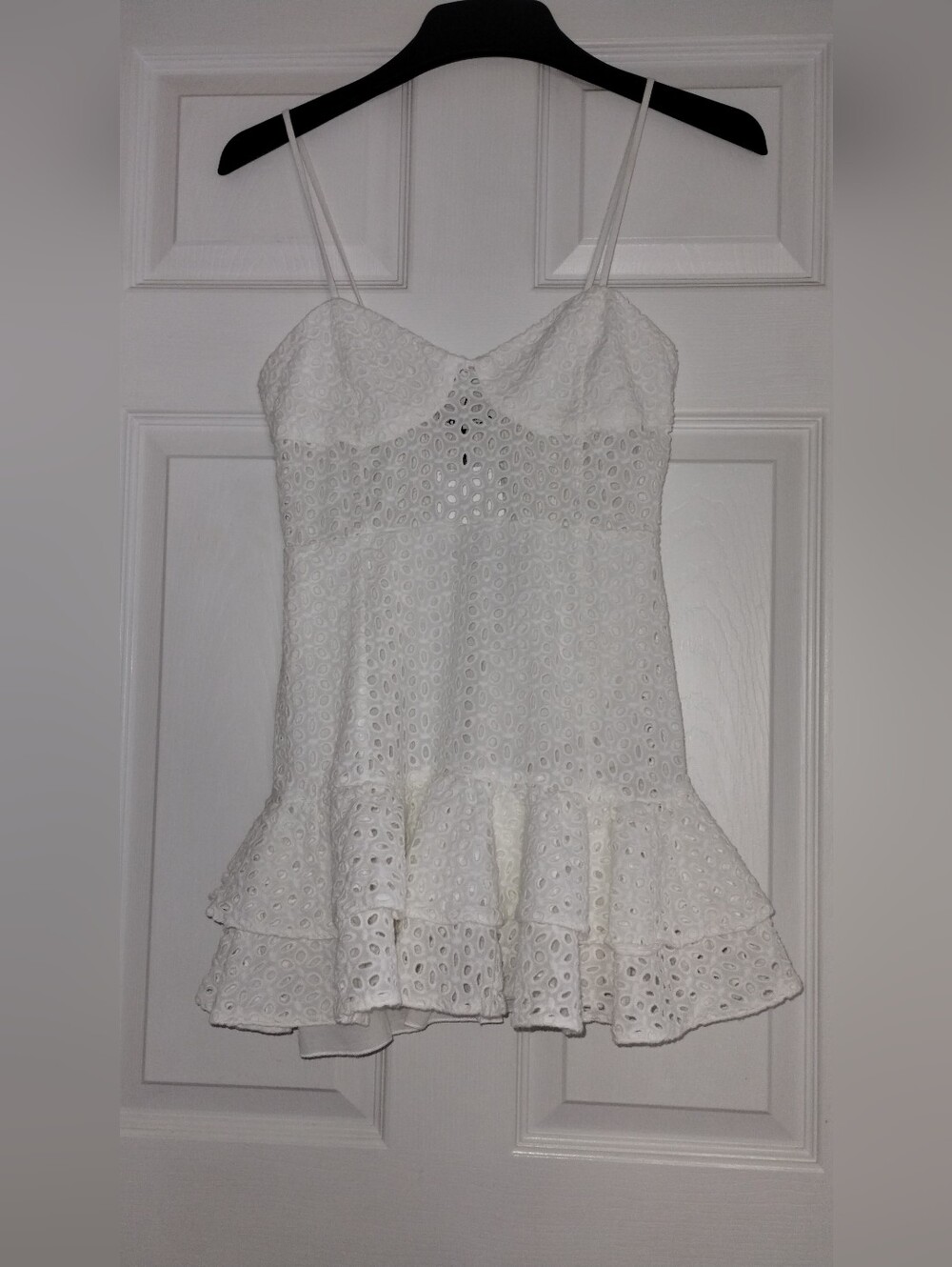 Zara White Eyelet Mini Dress